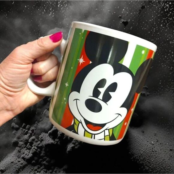 Disney Galerie Red Green Mickey Mouse Oversized 32oz Ceramic Coffee Mug - Picture 3 of 11